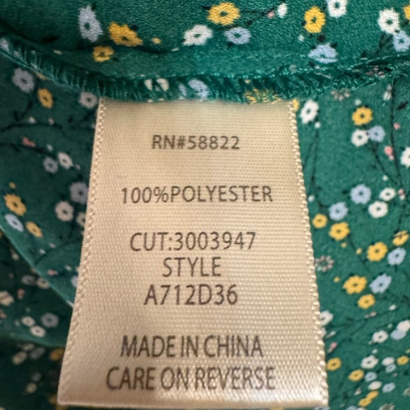 Green Floral Women's Top BCBG MaxAzria - Picture 4 of 5